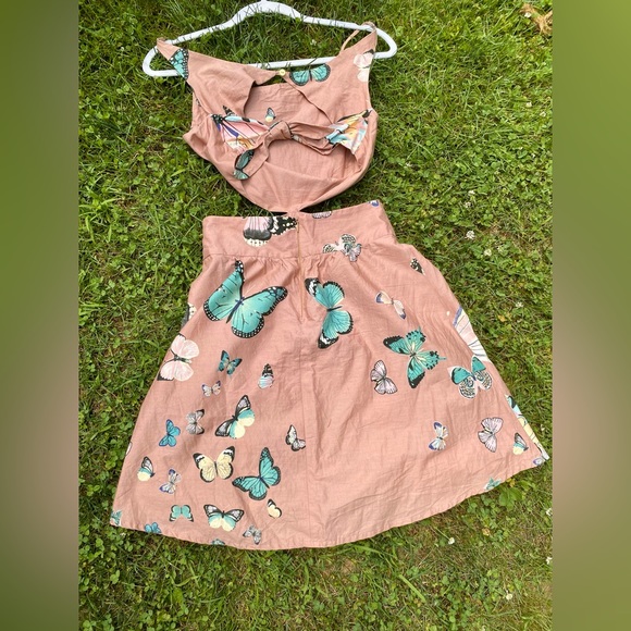 FARM RIO cut out tie back butterfly mini dress size medium. - Picture 3 of 7
